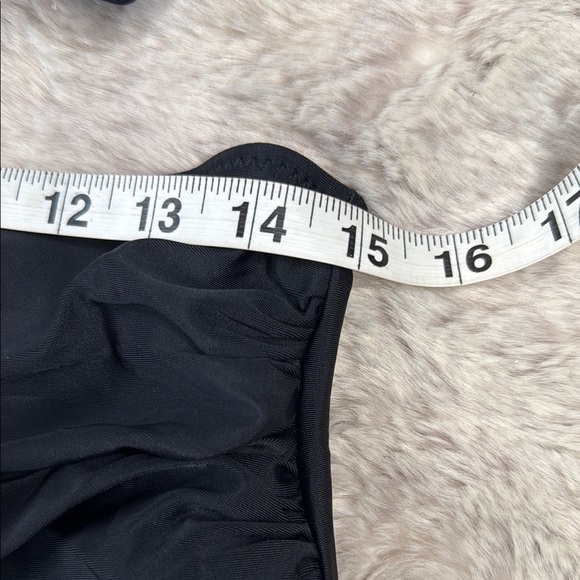 High Waisted Bikini-Set Push Up V Neck Ruched Bottom, Black, Size XL - Picture 3 of 11